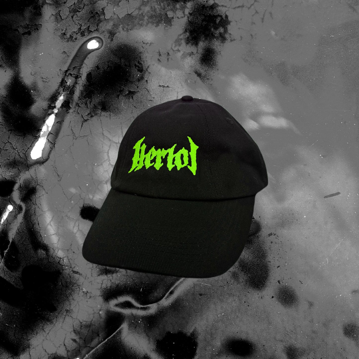 Green Embroidered Logo Cap