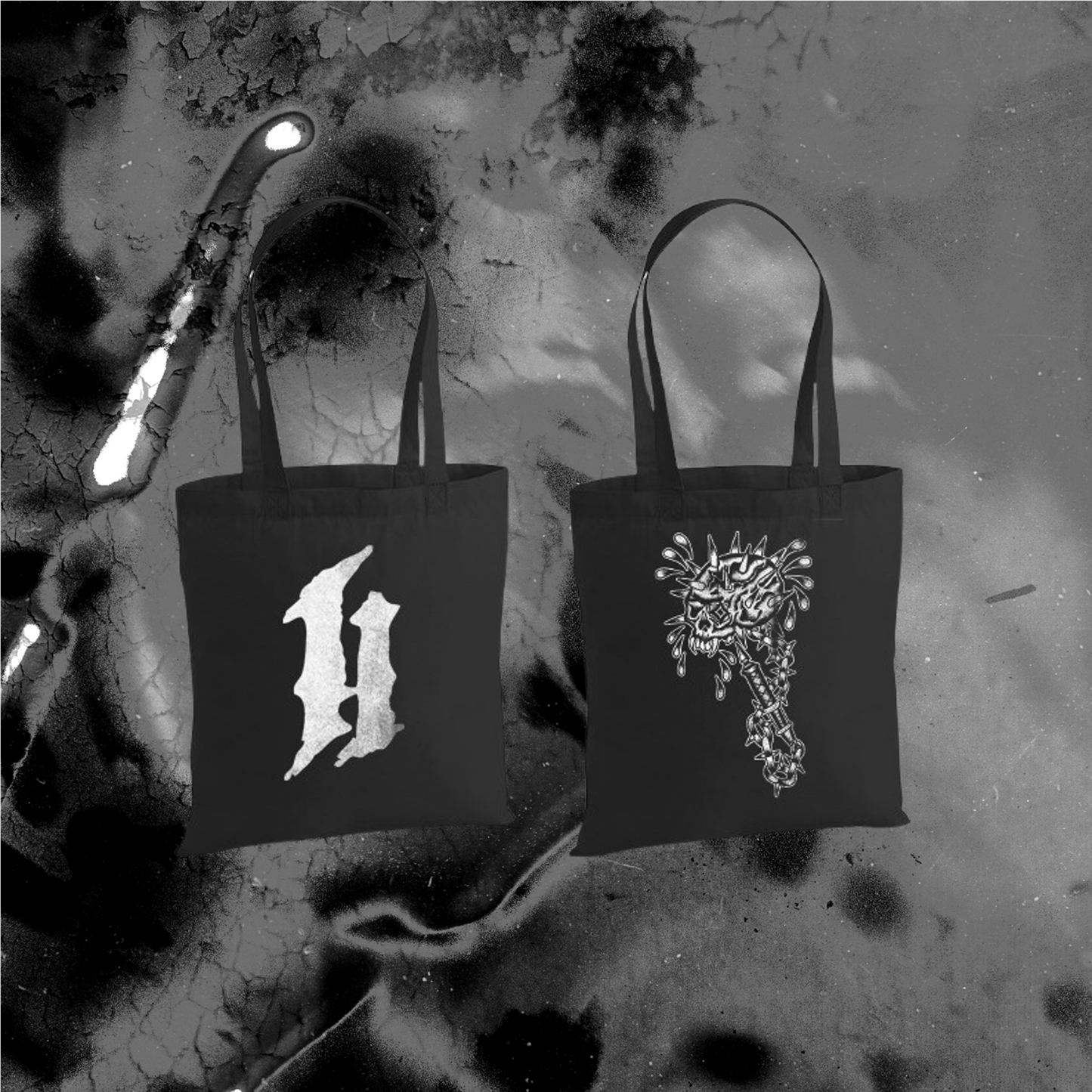 Skull Mace Tote Bag